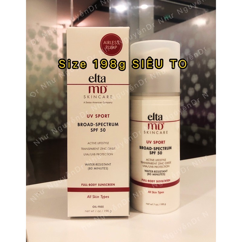 KEM CHỐNG NẮNG BẢO VỆ TỐI ƯU CHO MẶT VÀ TOÀN THÂN Elta Md ELTAMD UV SPORT BROAD-SPECTRUM SPF 50 85g