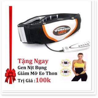 Đai massage giảm mỡ bụng nóng & rung Vibro Shape (Đen) + Tặng gen nịt bung