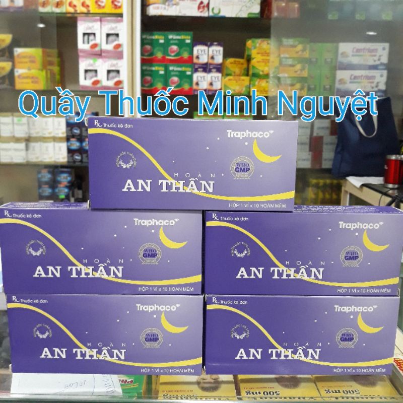 Hoàn An Thần cho  người mất ngủ giảm lo lắng căng thẳng khó ngủ ngủ không sâu giấc Hộp 10 viên