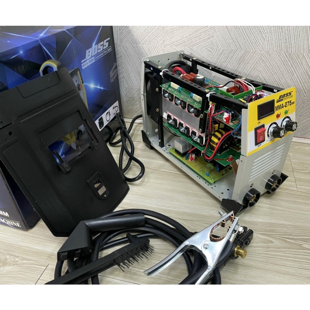 MÁY HÀN QUE BOSS 275 MMA  CHUYÊN  4.0 CHÍNH HÃNG 6 TỤ 12 MOSFET