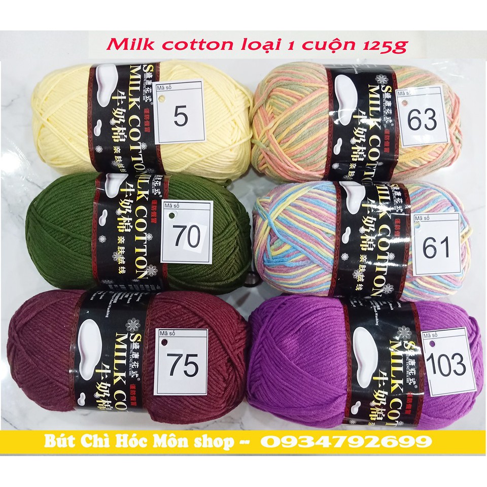 len 21 tới số 40 Milk cotton giá 41k/ cuộn