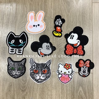 Sticker ,Logo thêu Mèo ,Mickey