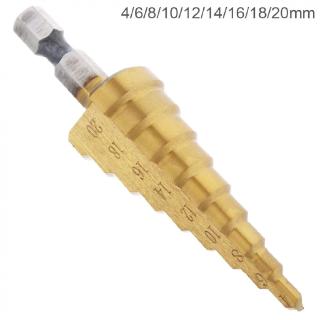 1pcs 4-20mm with Hex Shank Step Drill Bits Pagoda Cone Drill