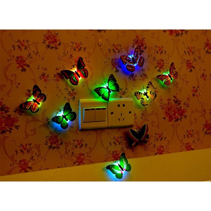 Đèn LED hình cánh bướm đổi màu trang trí tường
