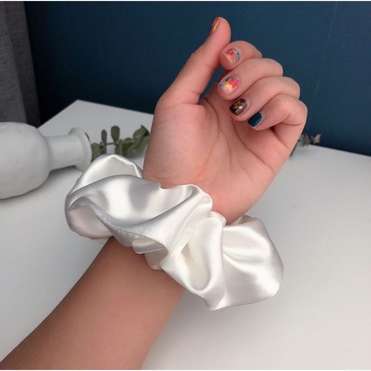 Dây Buộc Tóc Scrunchies 💖FREESHIP💖 Dây Cột Tóc Vải Phi Lụa Alvin Store Phụ Kiện Tóc Xinh Đẹp