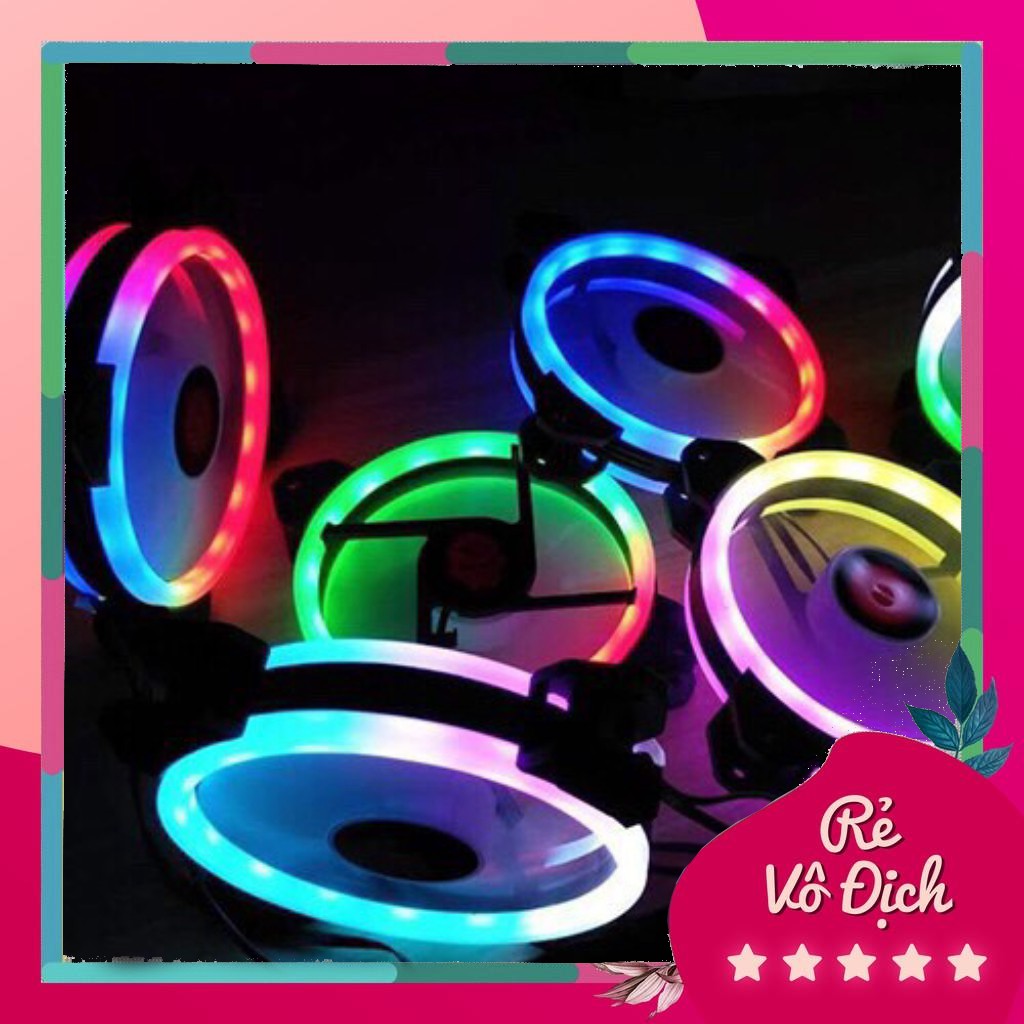 Bộ 6 FAN RBG 12 cm tặng remote và hub chạy led 2 vòng