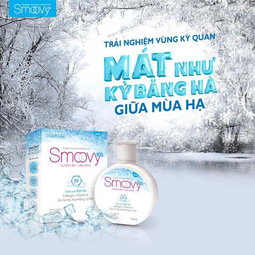 Dung dịch vệ sinh phụ nữ Smoovy Cool mát lạnh– Giúp thơm hồng se khít