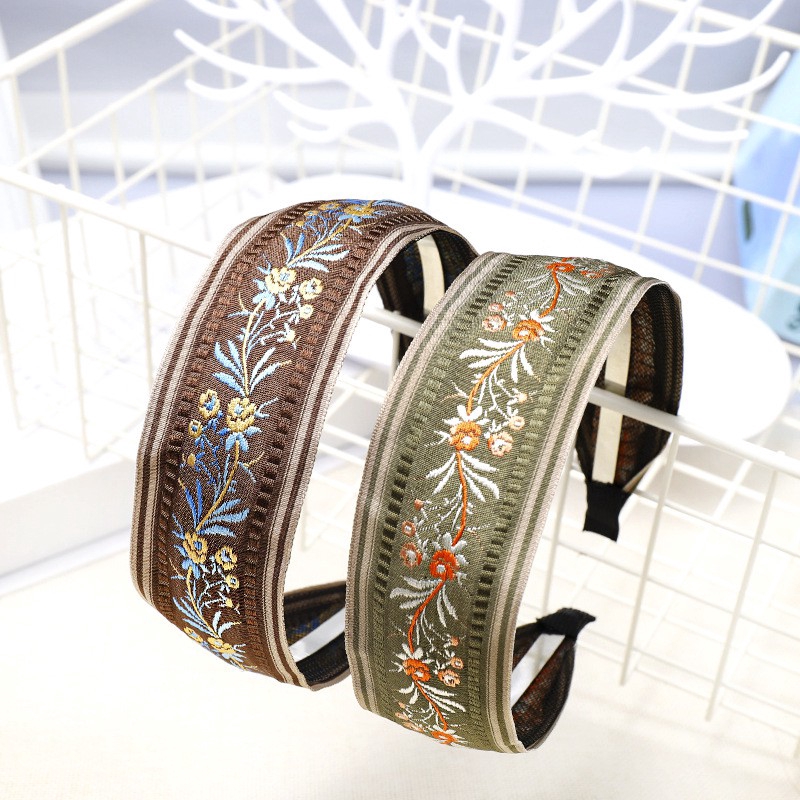 Băng đô cài tóc thiết kế kiểu thêu hoa xinh xắn dành cho nữ