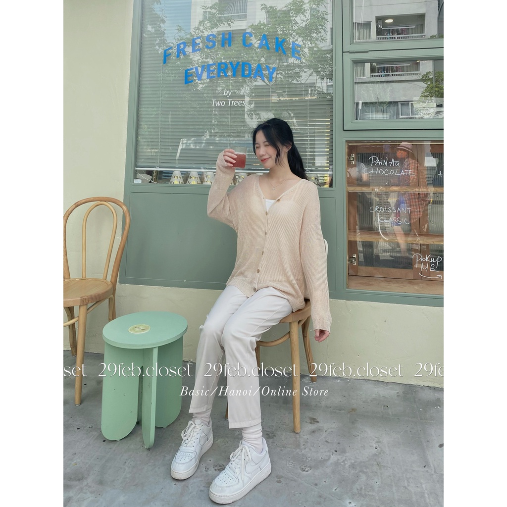 29feb.closet Quần baggy khuy lệch cạp cao, Quần tây công sở basic dễ dàng phối đồ - Q31