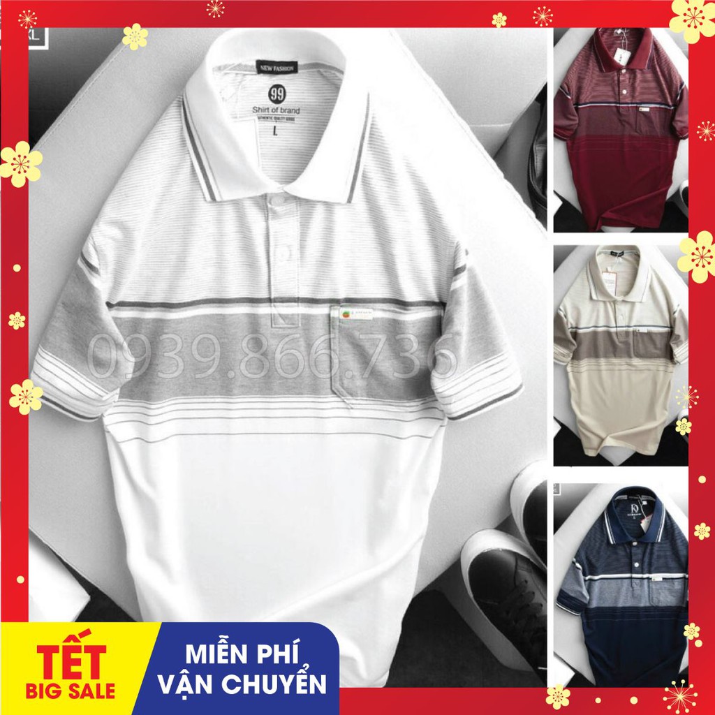 Áo Polo nam phối cổ bẻ có túi vải cá sấu Cotton xuất xịn,chuẩn form trẻ trung, thanh lịch