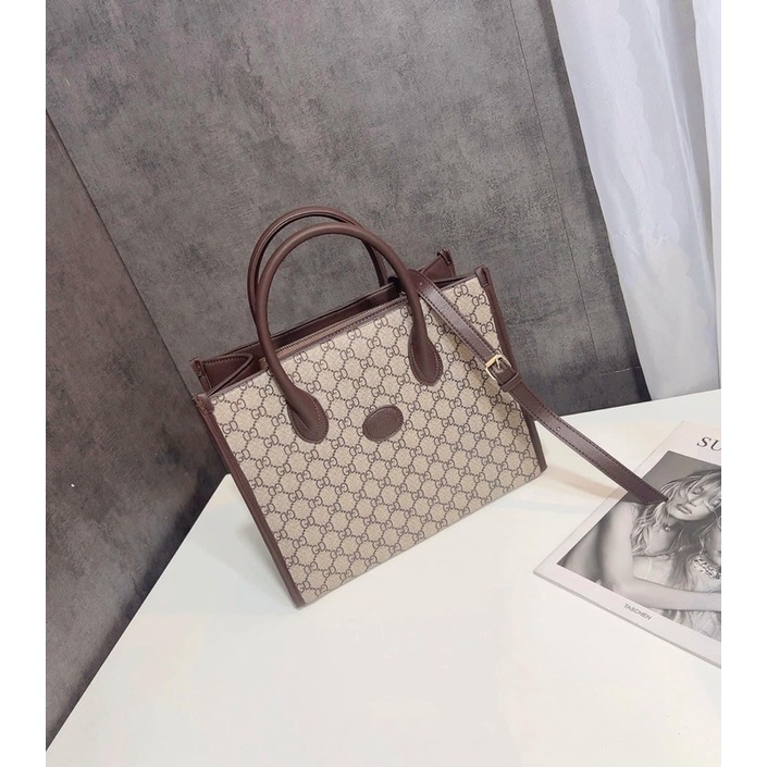 Túi Xách Nữ Công Sở Hoạ Tiết G.C Kèm Dây Đeo Chéo Size 30cm