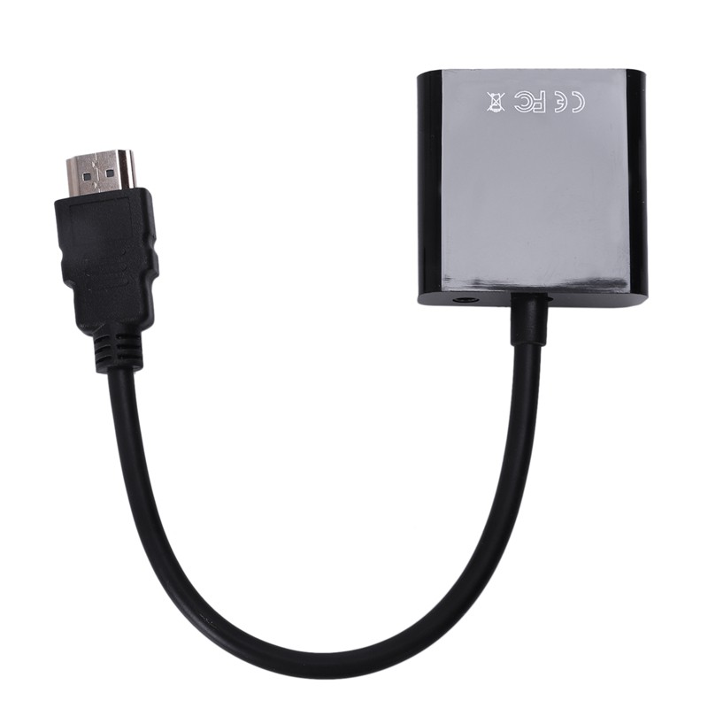 HDMI to VGA converter adapter + 3.5 mm audio jack full HD 1080P black