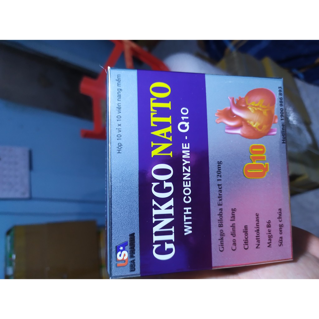 BỔ NÃO GINKGO NATTO WITH COENZYM Q10_100 VIÊN