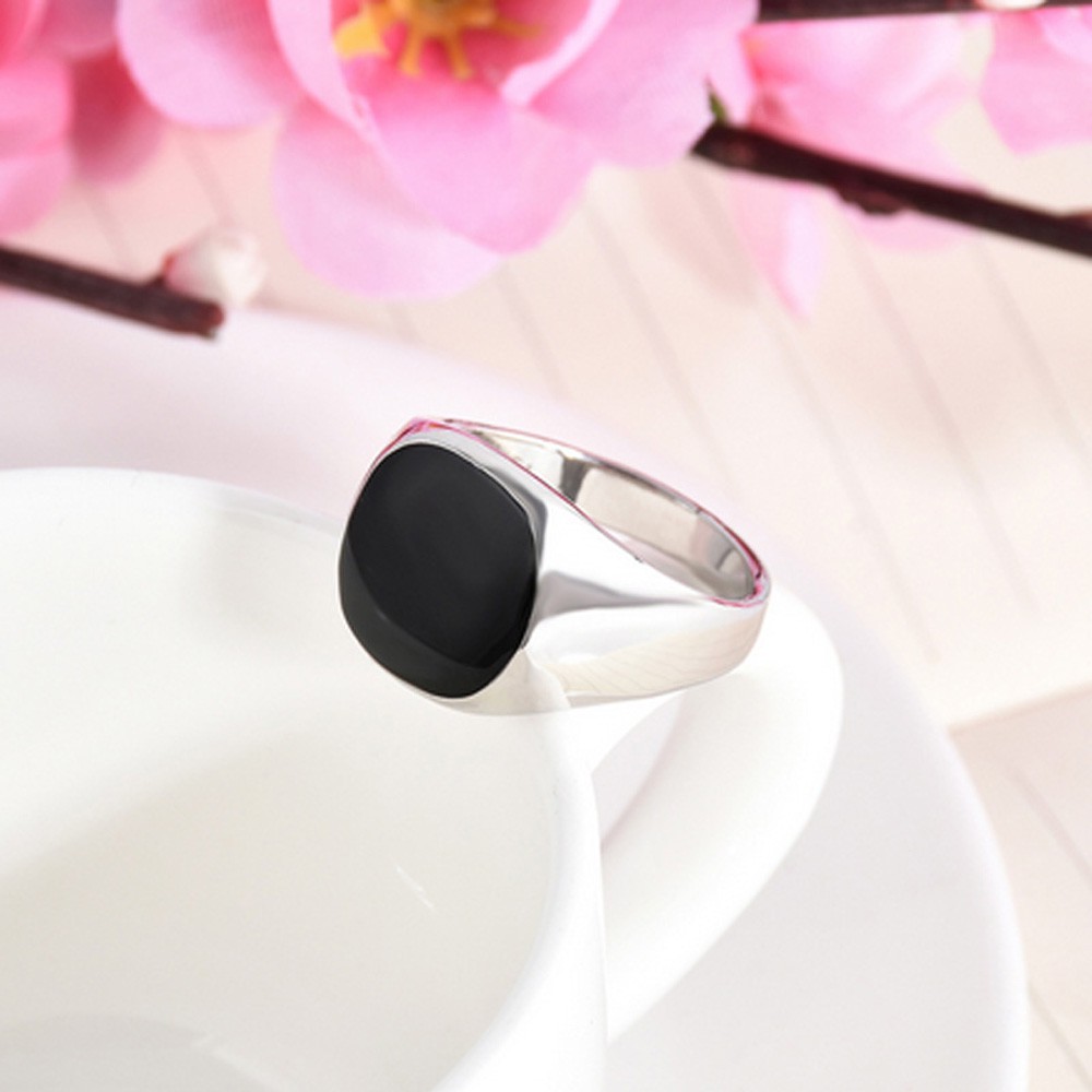 Nhẫn đeo tay phong cách cá tính màu trơn cho nam