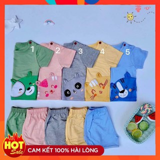 Bộ Cộc Tay Cho Bé Đồ Bộ Mùa Hè Cho Bé Hàng Thun Lạnh Kwoo  Phiên Bản Mặt Cún 5 Màu Xinh Xắn Mã BD 204