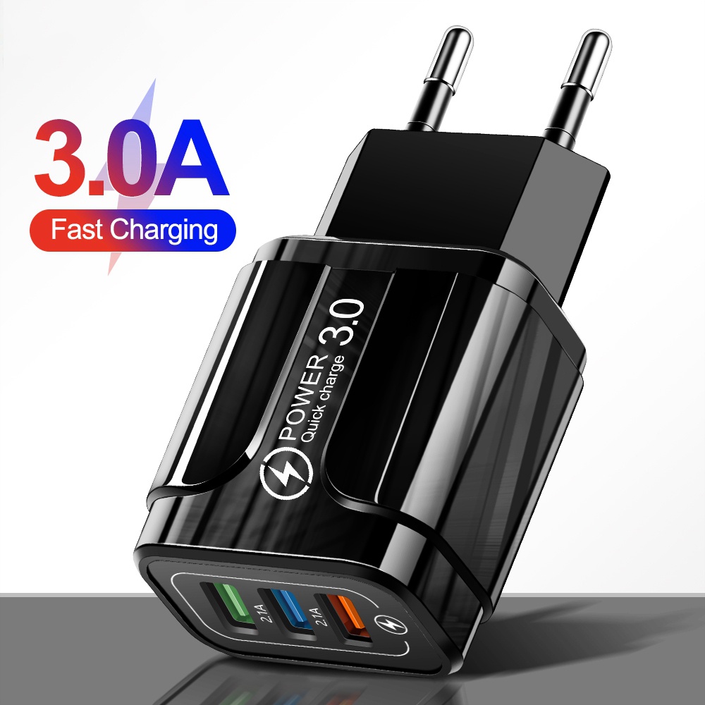 Củ Sạc 3 Cổng USB 3.0 QC/3.0 Cho Điện Thoại Di Động