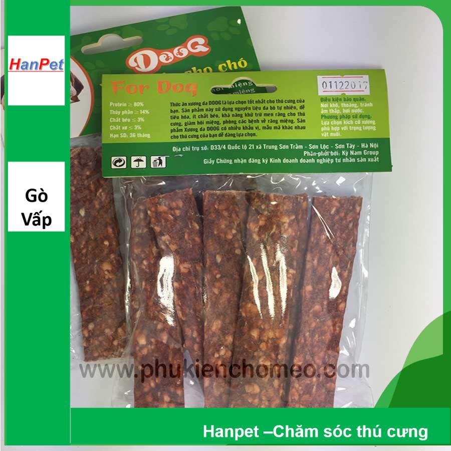 1 cái xương chó gặm 12cm xương da bò sạch răng