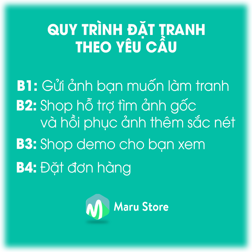 [Mã LIFEXANH03 giảm 10% đơn 500K] In Tranh Canvas Theo Yêu Cầu, Có Khung Composite, Kích thước 50x50 (Cm)