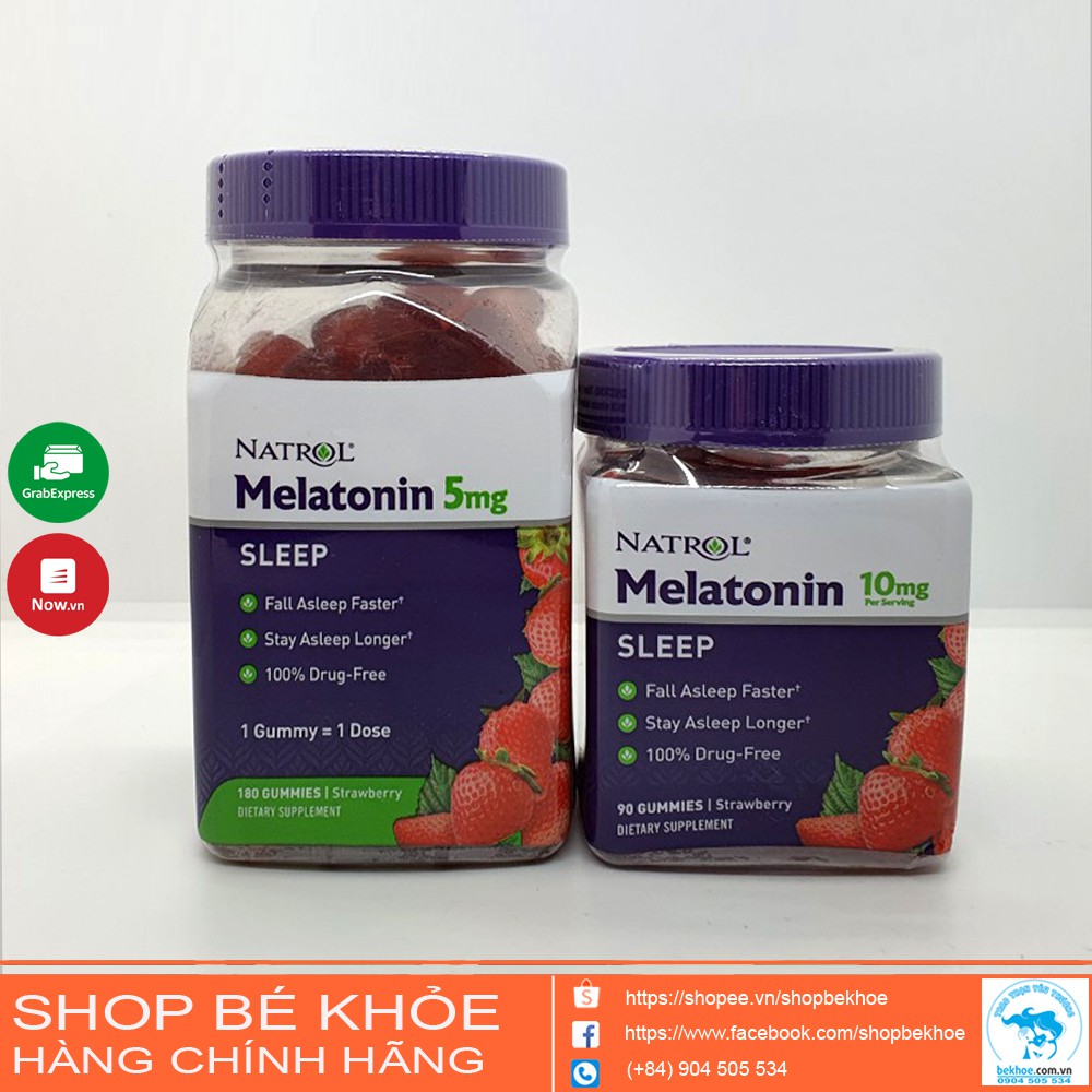 Kẹo ngủ Sleep Natrol Melatonin 5mg, 10mg - Hỗ trợ giấc ngủ với Natrol Melatonin