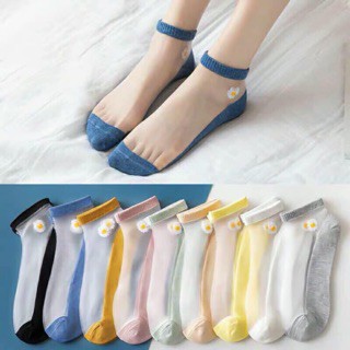 D111 Sét 10 đôi tất hoa cúc loại lưới/ loại dày trơn siêu hot