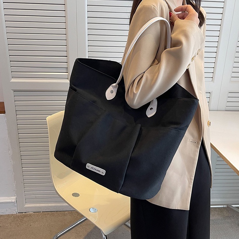 Túi đeo vai IELGY vải canvas cỡ lớn dễ phối đồ thời trang cho nữ