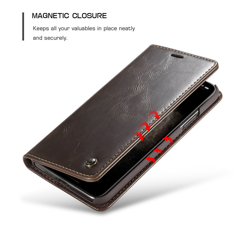 Bao da điện thoại nắp lật/ giá đỡ từ tính/ khe ví cho Samsung S9 S8 Plus S7 Edge Note10+ 10 9 8 5G