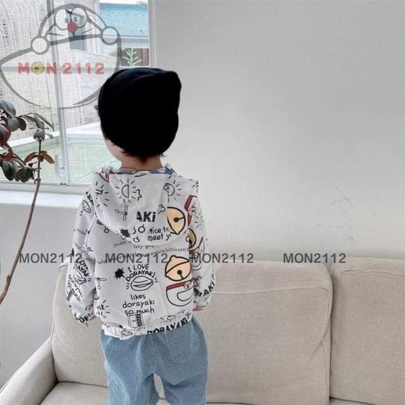 Áo khoác kaki 2 mặt trẻ em Doraemon Doremon size 7->23kg