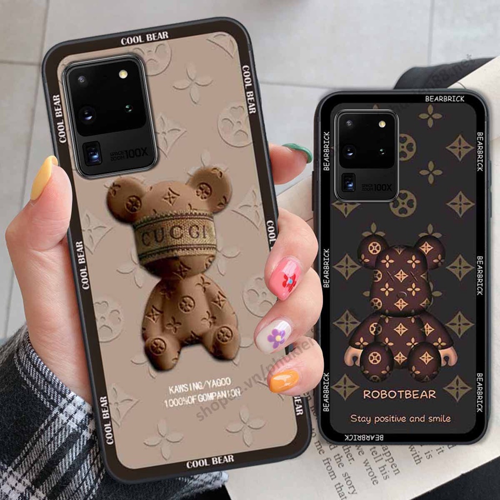 Ốp Samsung S20 Ultra bear, k@ws thương hiệu phong cách ốp lưng thời trang cao cấp