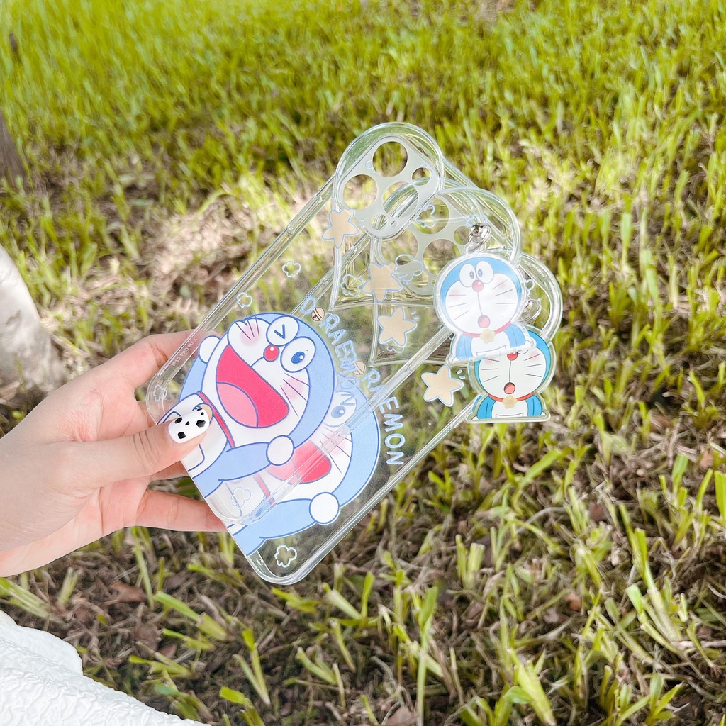 Dễ Thương Ốp Điện Thoại In Hình Doraemon Có Chuông Và Dây Đeo Cho Iphone 7 8 Plus Se2 11 Pro X Xs Max Xr