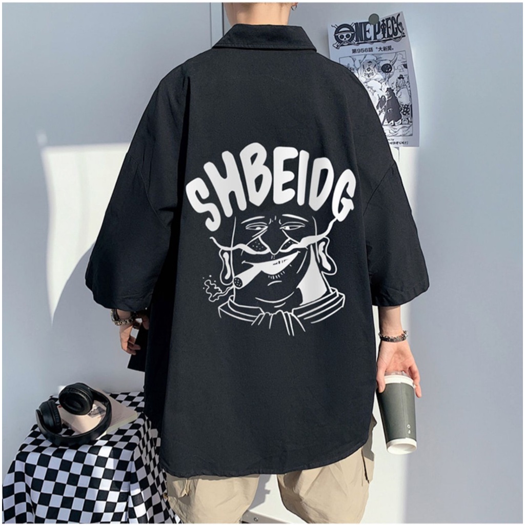 Áo sơ mi nam tay ngắn from rộng unisex nam nữ , sơ mi nam nữ vải voan lụa mịn mát free size 40kg - 70kg