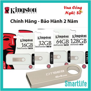 Usb kingston se9 64gb/32gb/16gb/8gb/4gb/2gb - usb2.0, chống nước, bh 12 tháng