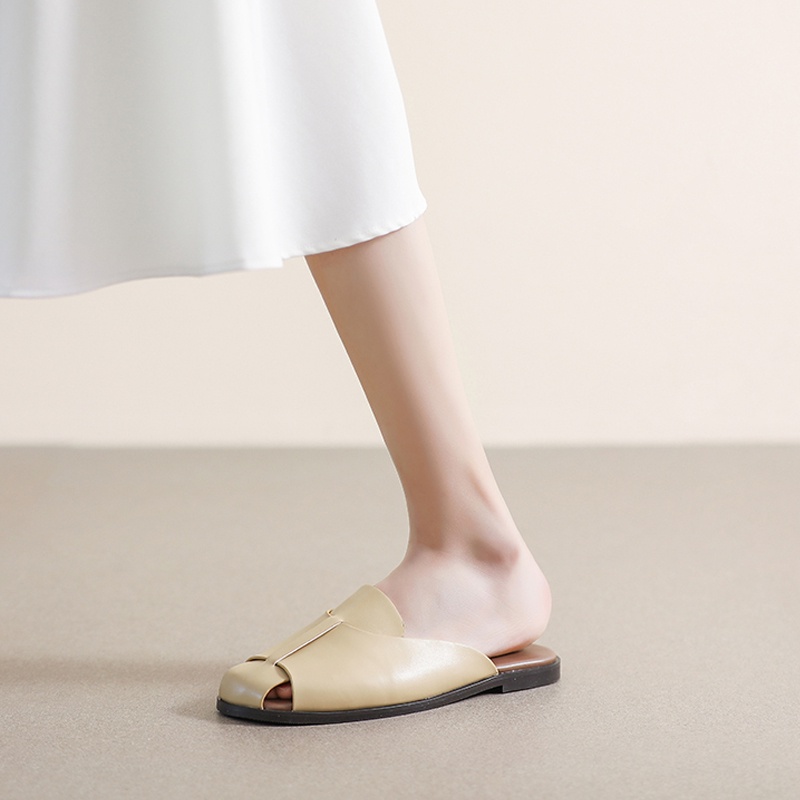 Dép Bít Mũi Phong Cách Retro Mùa Hè Mới Cho Nữ Size 34-42