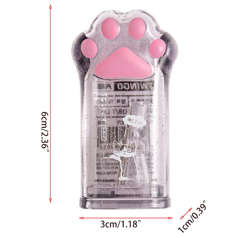 Dụng Cụ Gọt Bút Chì Bằng Gỗ Hình Chân Mèo Màu Hồng Dễ Thương (6-8M)