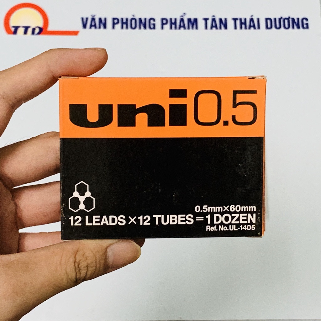 Ruột Chì Kim Uni 2B-0.5mm - Ngòi Chì Kim Uni Nhật Bản