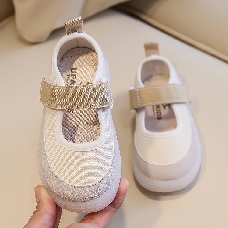 boys and girls canvas shoes 2020 autumn new Korean version of Xiuxie single shoes with sole Korean version of antique shoes flat white shoes doll shoes