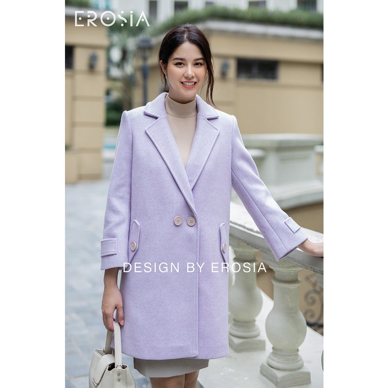 Măng Tô Dạ Ép Túi Chéo, Khuy Tay EROSIA | BigBuy360 - bigbuy360.vn