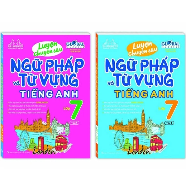 Sách - Combo Luyện chuyên sâu ngữ pháp và từ vựng tiếng anh lớp 7 tập 1+ tập 2