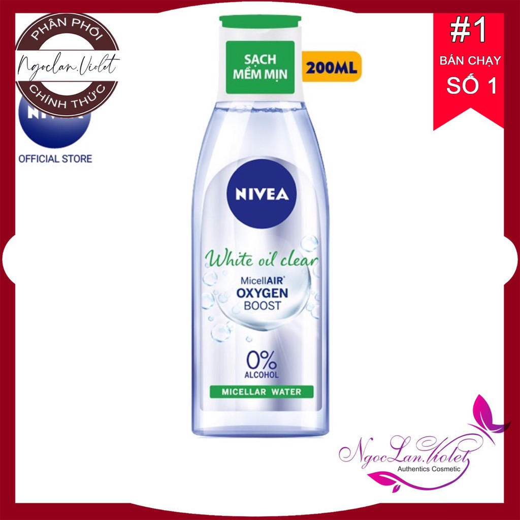 Nước tẩy trang NIVEA kiểm soát nhờn White Oil Clear Micellar Water (200ml)