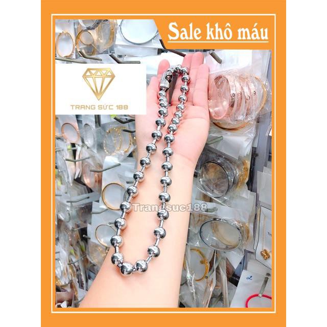 [ Siêu SALE ] Dây chuyền ball chain inox nam nữ bi tròn DN080 12Ly