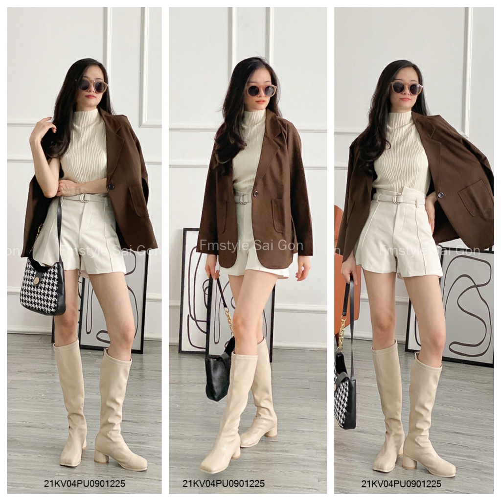 Áo vest tay dài 2 nắp 4 nút P449 VM STYLE, áo khoác blazer nữ thời trang ulzzang 22KV03PU0201