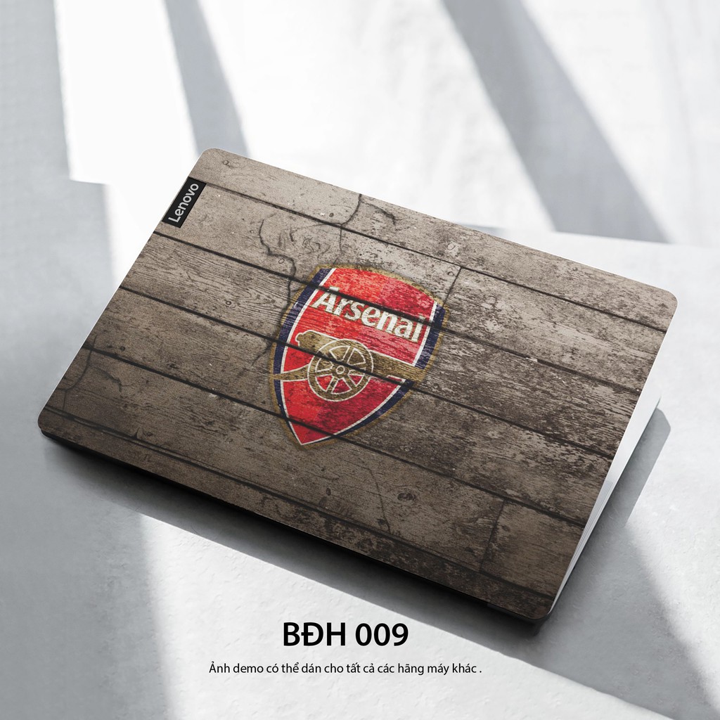 Bộ skin dán laptop mẫu Logo Arsenal / Có mẫu decal dán cho tất cả các hãng máy tính