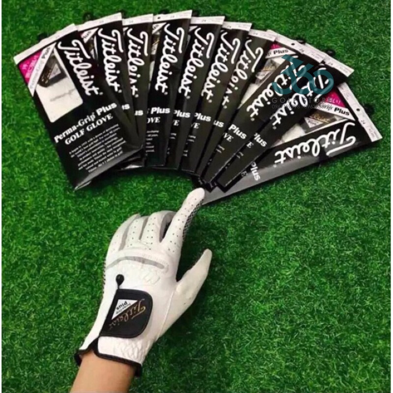 Găng Tay Golf Nam Nữ Titleist trắng - 1 Tay Bên Trái Lòng Bàn Tay Thiết kế Cao Su Non Dạng Lưới Chống Trượt Cực Tốt