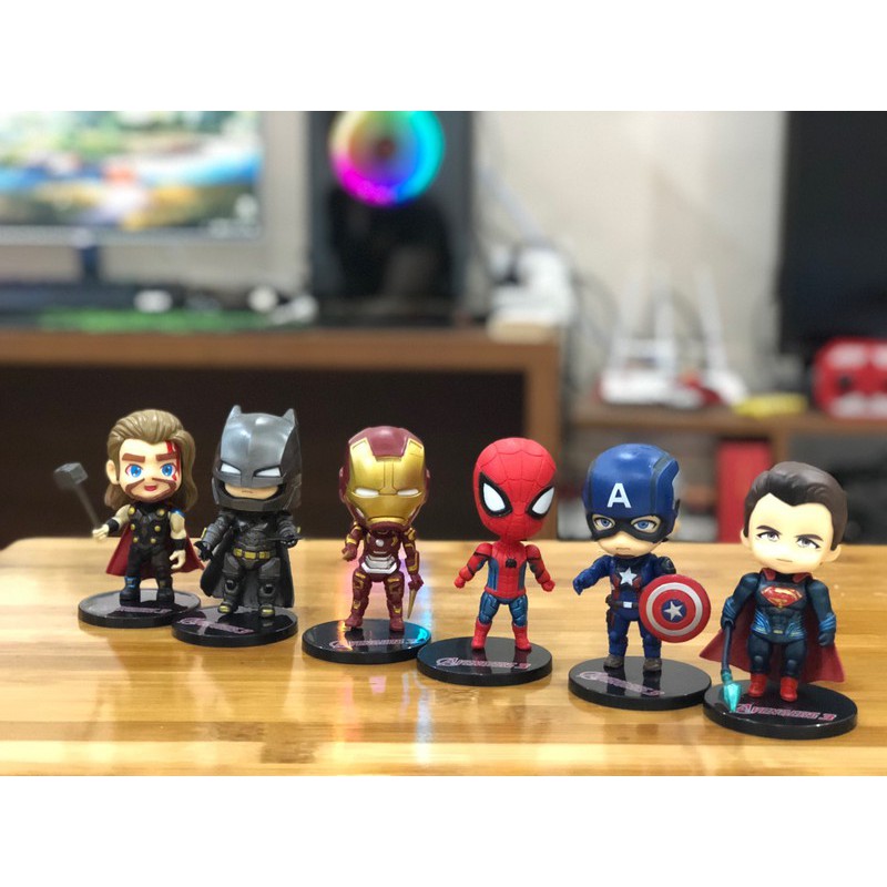 THANH LÝ Sét Cả 6 Mô Hình Nhân Vật Siêu Anh Hùng Avengers