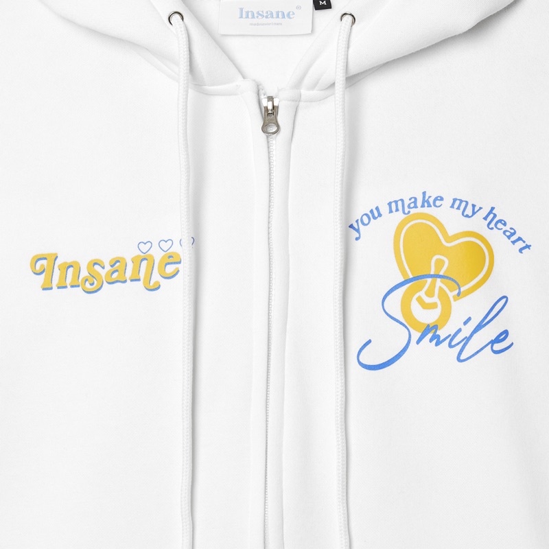 [Áo Hoodie Zip Insane®] 520 Hoodie Zip - White | WebRaoVat - webraovat.net.vn