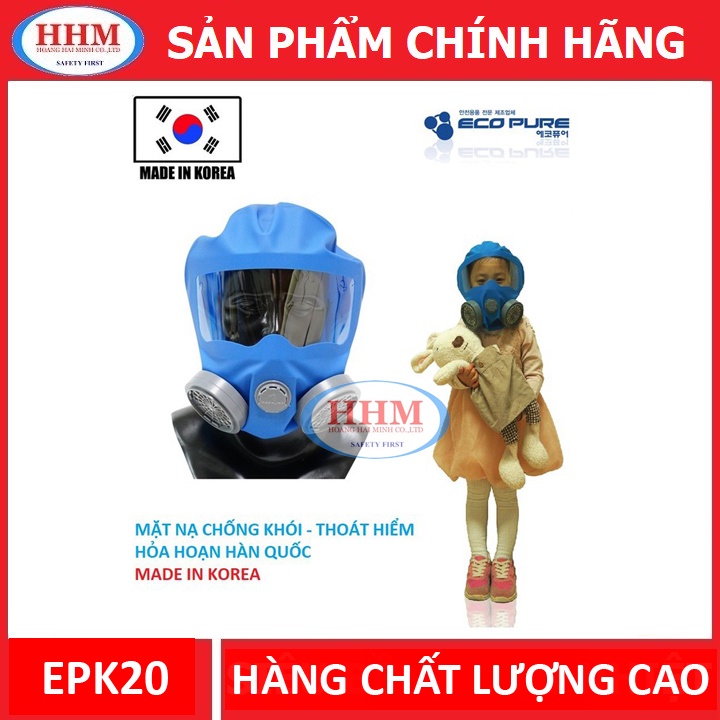 Mặt nạ thoát hiểm hỏa hoạn Eco Pure Korea EPK20 - Hàn Quốc