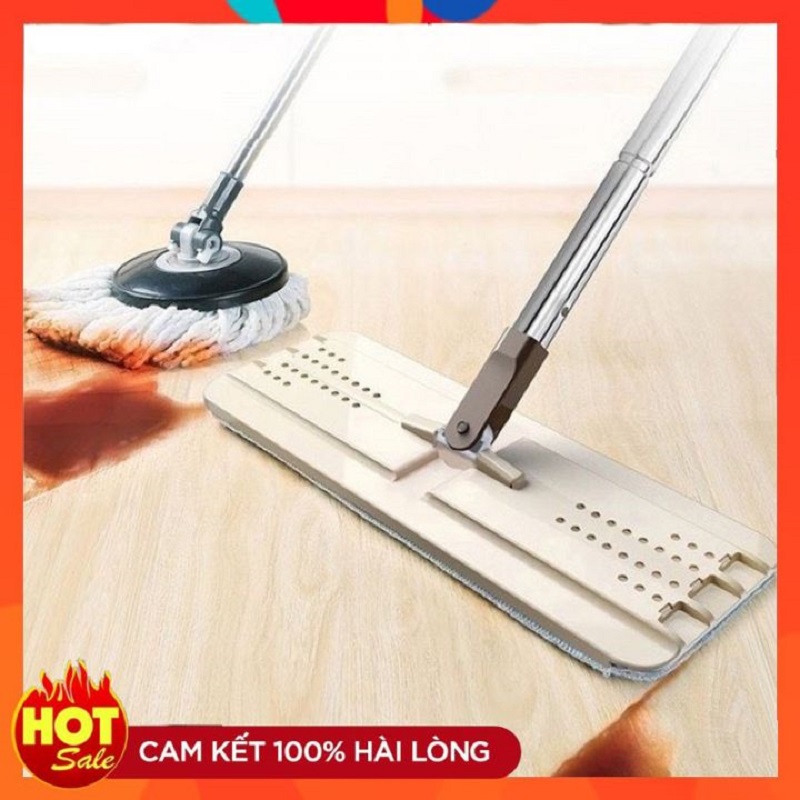 Cây lau nhà tự vắt ⚡TẶNG KÈM GIẺ LAU ⚡Spain mop 360 vắt cực khô, lau nhà tiện lợi