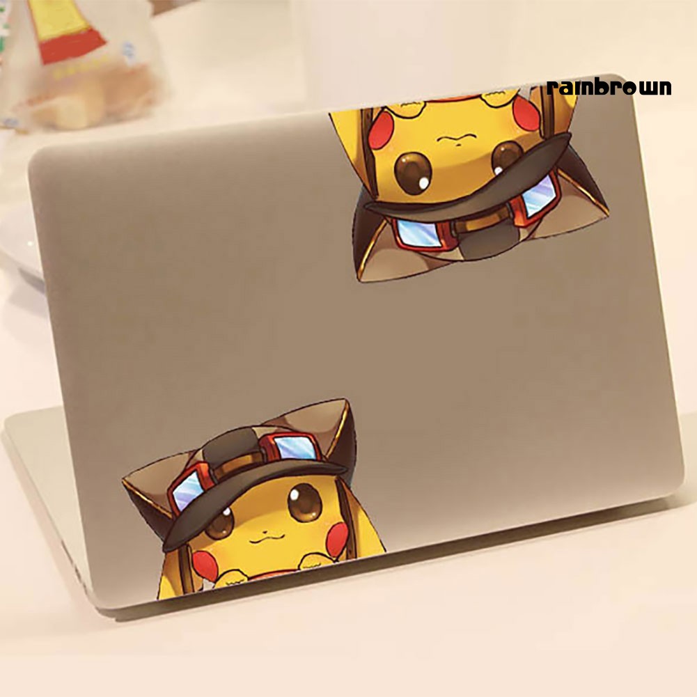 Sticker Dán Trang Trí Laptop / Xe Mô Tô Hình Pikachu Dễ Thương