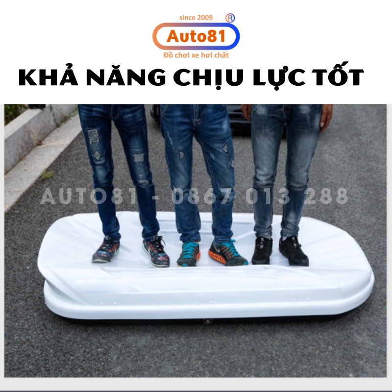Cốp nóc ô tô, giá nóc xe ô tô hộp chứa đồ nóc xe hơi đựng hành lý, vali loại lớn nhựa ABS siêu bền