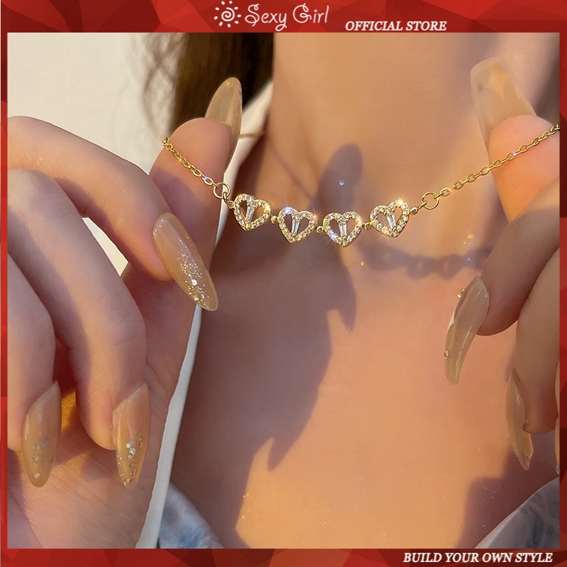 Mới Vòng cổ Hình Cỏ Bốn Lá Xinh Xắn Cho Nữ