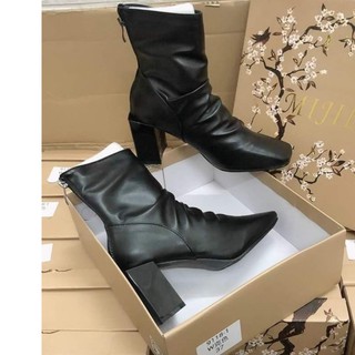 [CHAT &✮] Bốt nữ gót trụ 7F da mờ mã LM MSF01